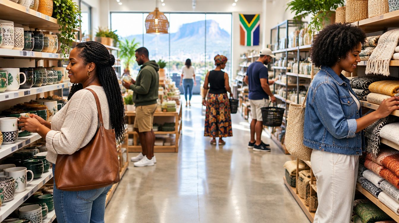 A shopper at a till point